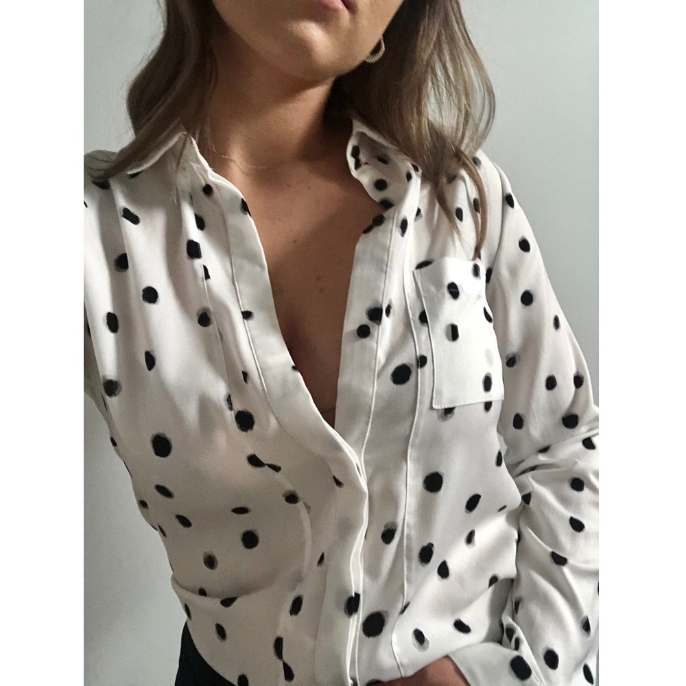 RW&Co Black and White Dress Shirt